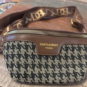 Saint Laurent Mini Bag in Brown and Black with Gold Accents